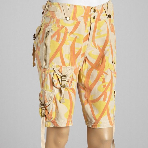 $188 ~DA-NANG SOLDOUT! Washable Silk Shorts Pocket Belted Cargo CAMOS XS - Picture 3 of 6